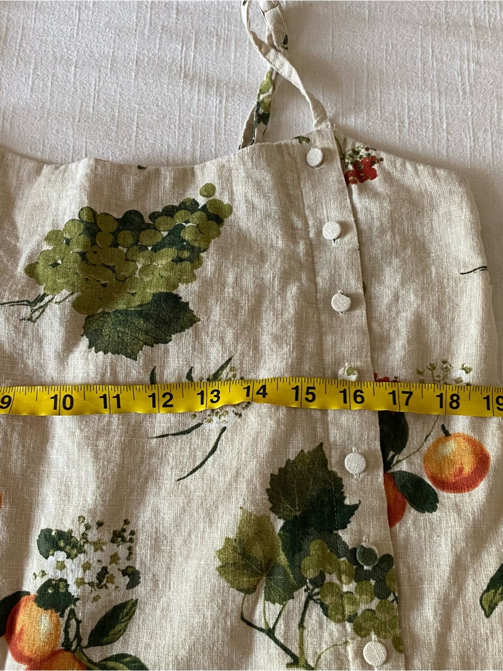 Linen Blend Fruit Print Mini Skort Dress - Picture 5 of 6